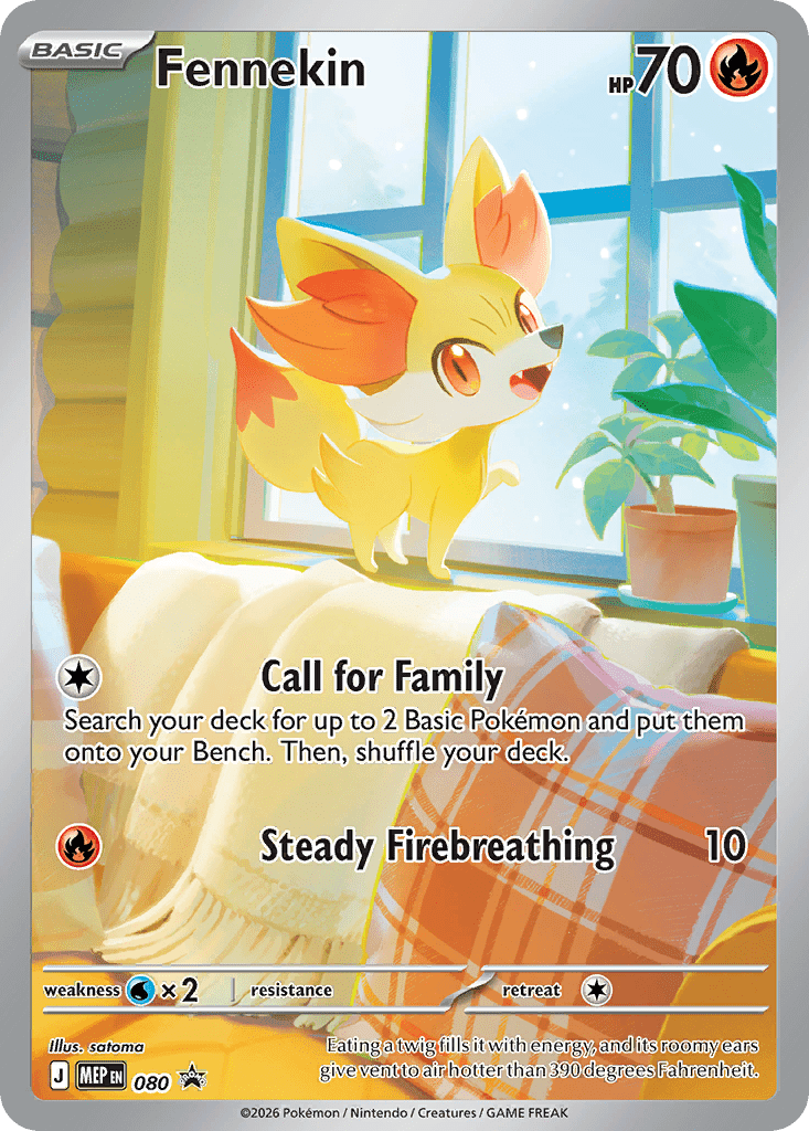 Fennekin mep-80 Promo from Mega Evolution Black Star Promos Set