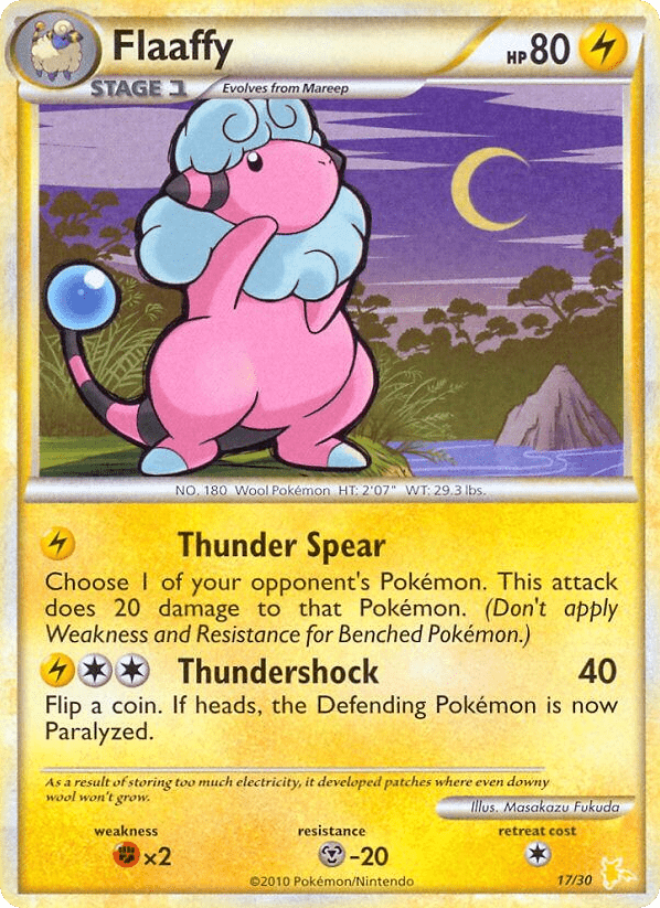 Flaaffy tk4a-17 Common from HGSS Trainer Kit Raichu Set