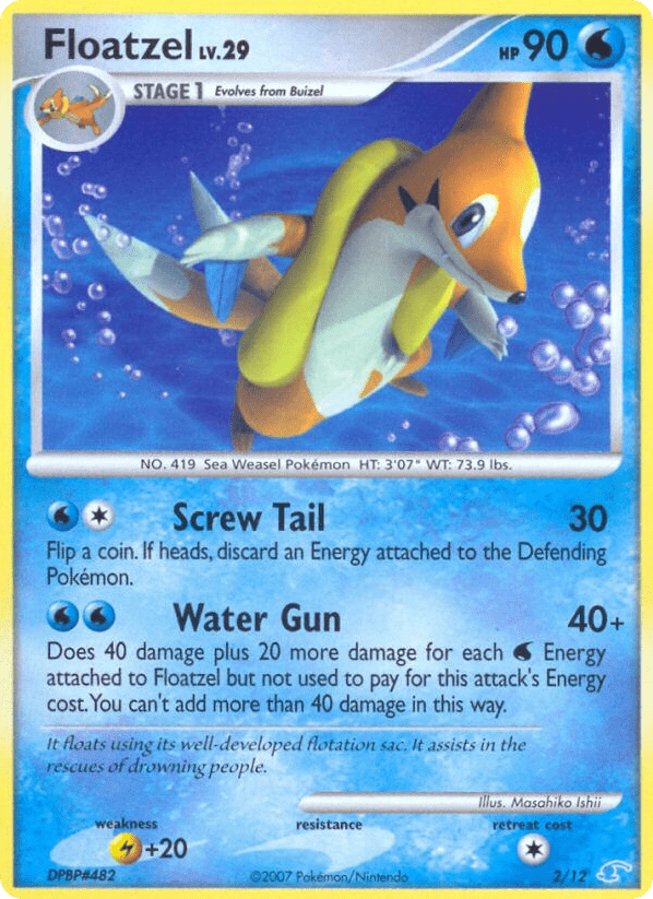 Floatzel tk3a-2 Common from DP Trainer Kit Manaphy Set