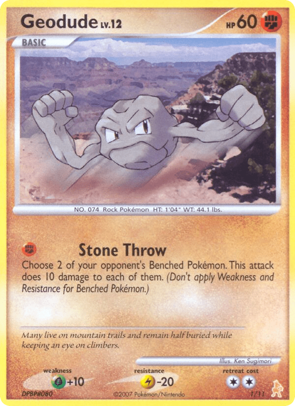 Geodude tk3b-1 Common from DP Trainer Kit Lucario Set