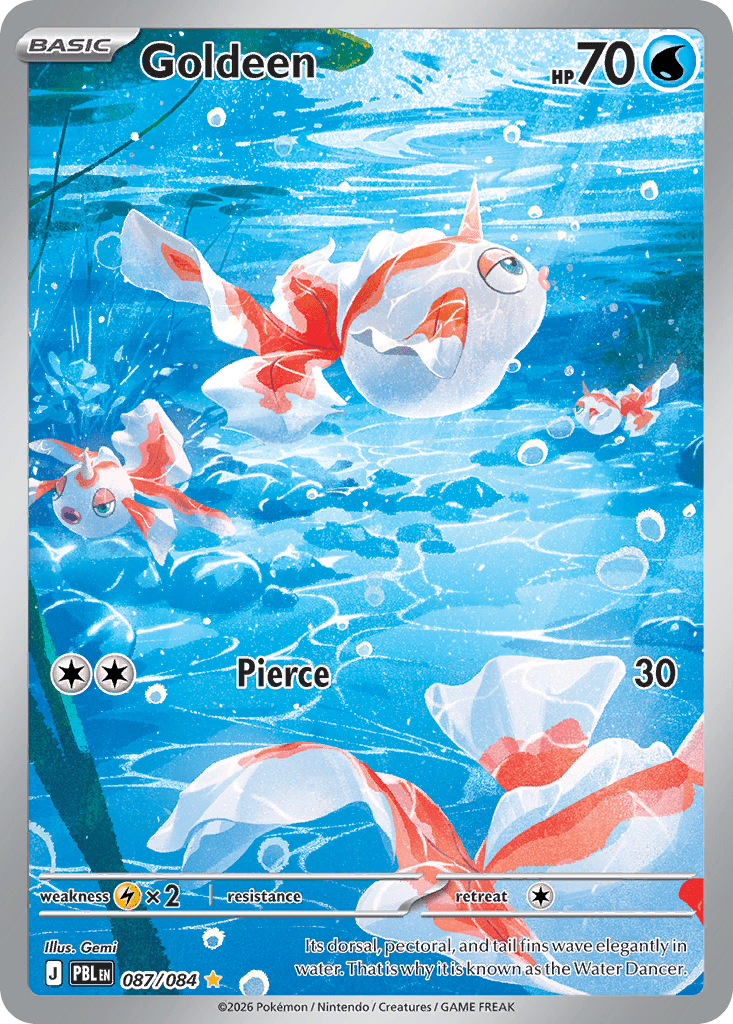 Goldeen me5-87 Illustration Rare from Pitch Black Set