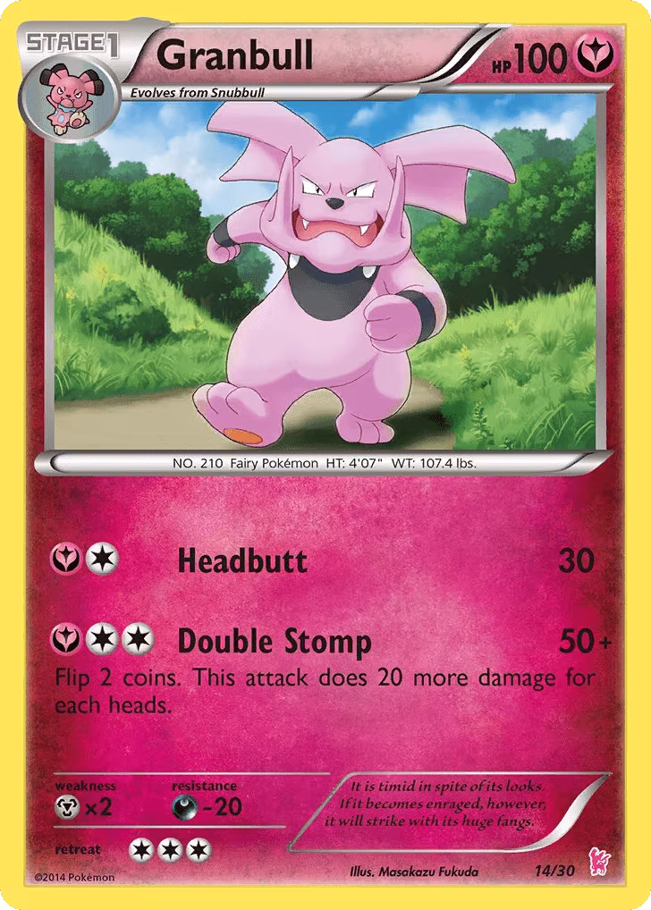 Granbull tk6a-14 Common from XY Trainer Kit Sylveon Set