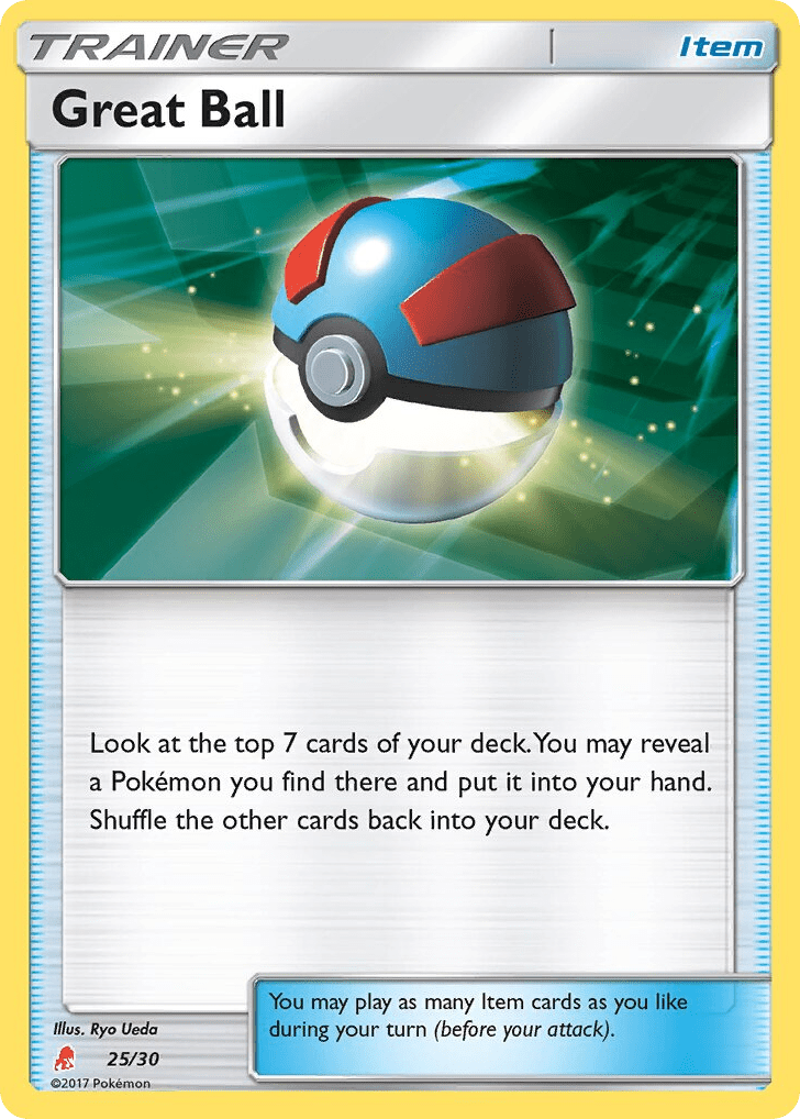 Great Ball tk10a-25 Common from SM Trainer Kit Lycanroc Set