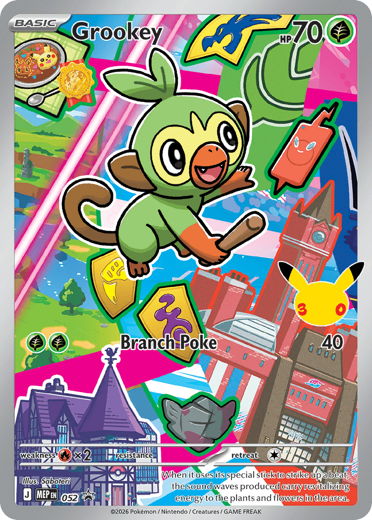 Grookey mep-52 Promo from Mega Evolution Black Star Promos Set