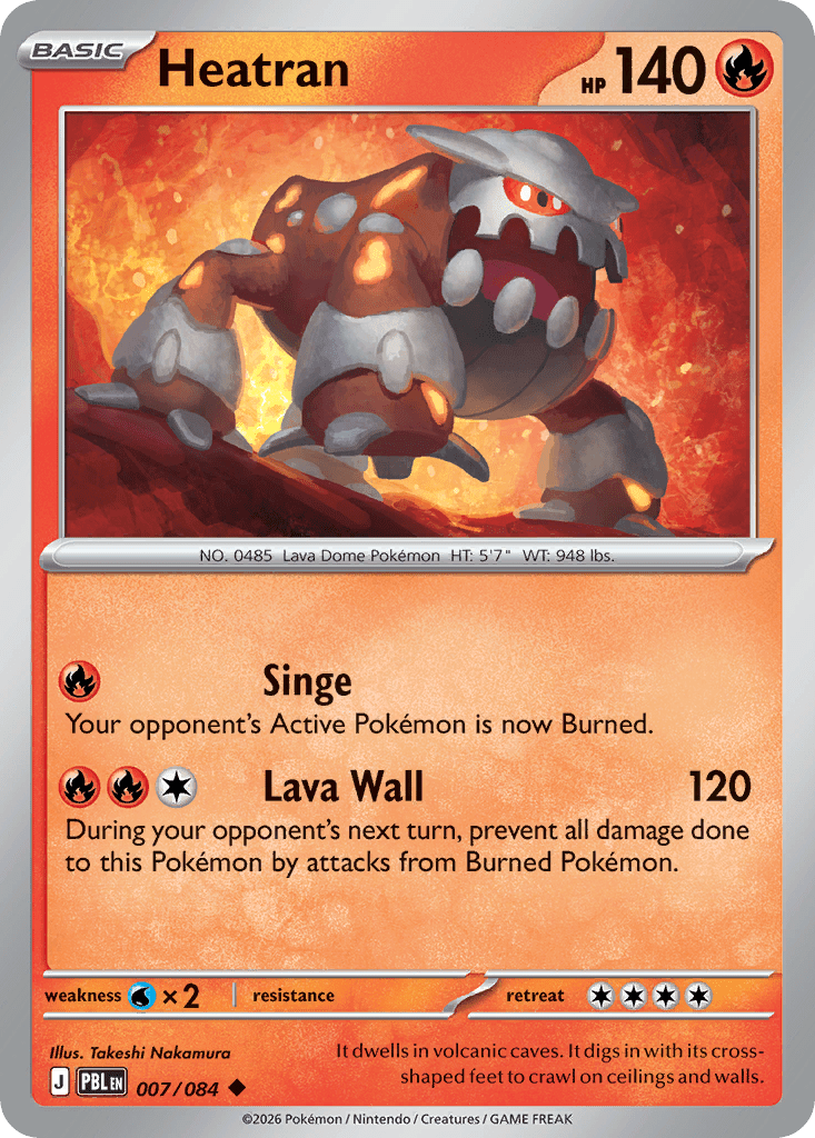 Heatran me5-7 Uncommon from Pitch Black Set
