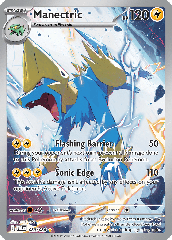 Manectric me5-89 Illustration Rare from Pitch Black Set