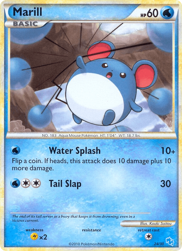 Marill tk4b-24 Common from HGSS Trainer Kit Gyarados Set