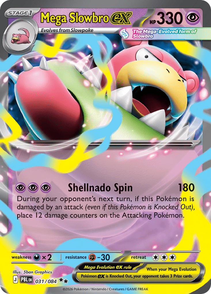 Mega Slowbro ex me5-31 Double Rare from Pitch Black Set