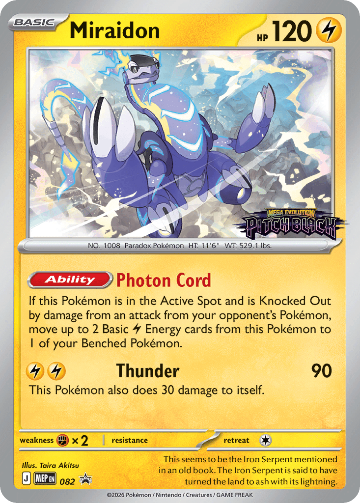 Miraidon mep-82 H from Mega Evolution Black Star Promos Set