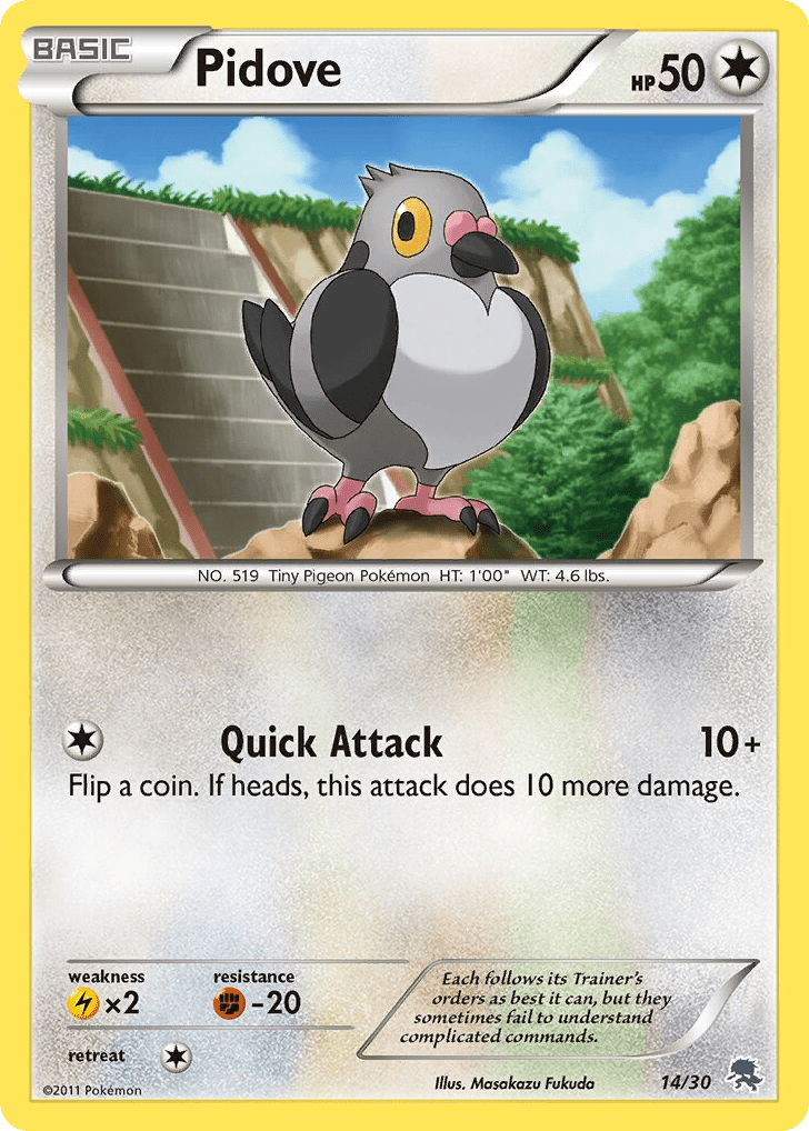 Pidove tk5a-14 Common from BW Trainer Kit Zoroark Set