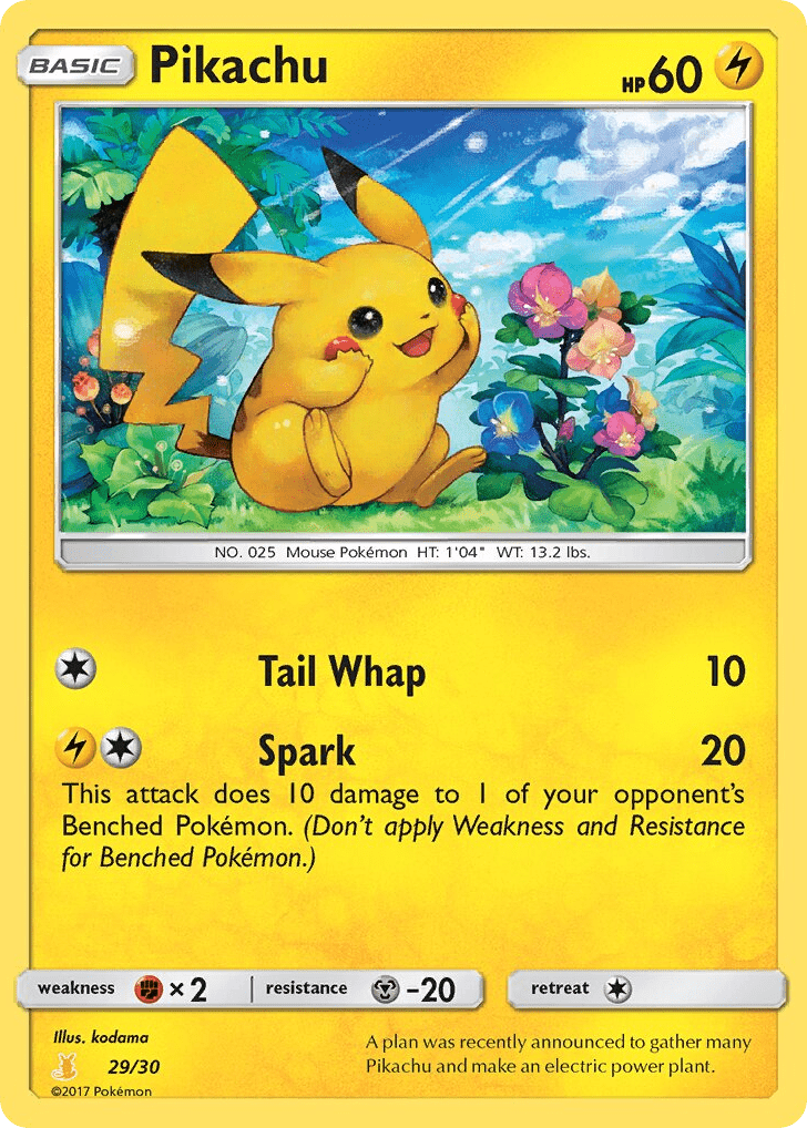 Pikachu tk10b-29 Common from SM Trainer Kit Alolan Raichu Set