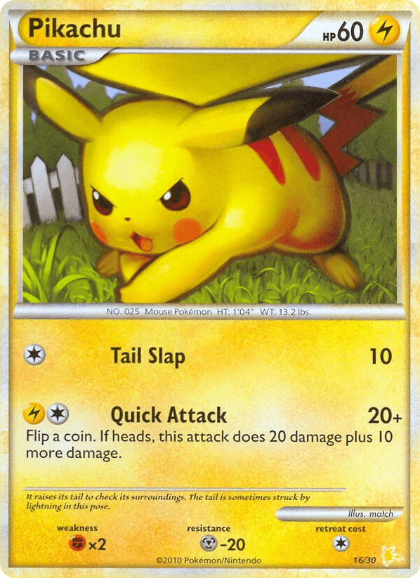 Pikachu tk4a-16 Common from HGSS Trainer Kit Raichu Set