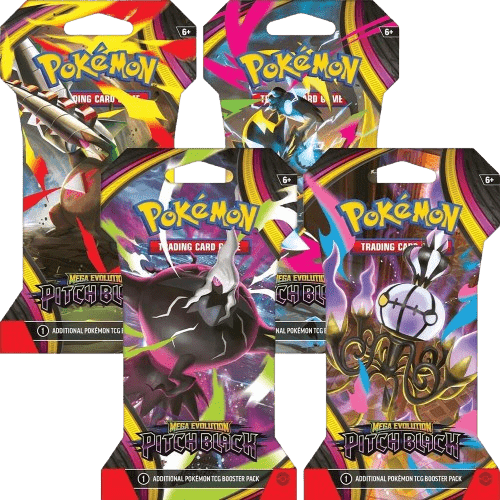Pitch Black Sleeved Booster Pack Art Bundle (Set of 4) me5-s6 from Pitch Black Set