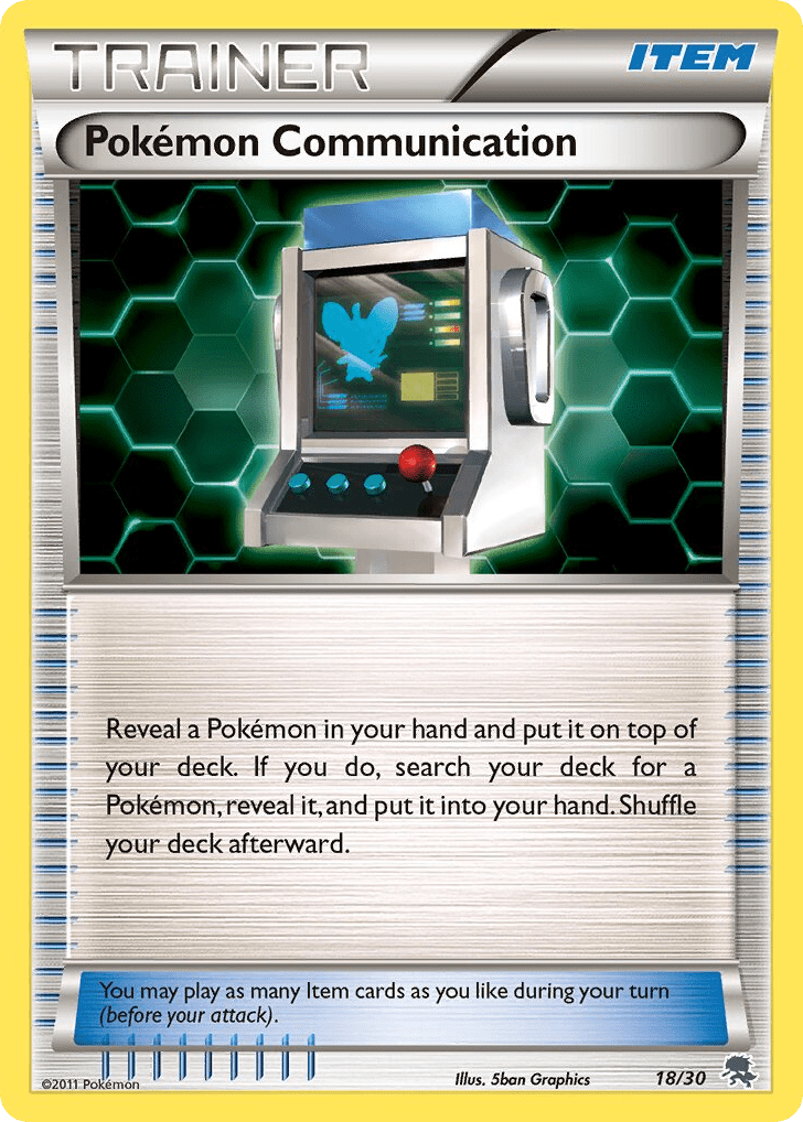 Pokémon Communication tk5a-18 Common from BW Trainer Kit Zoroark Set