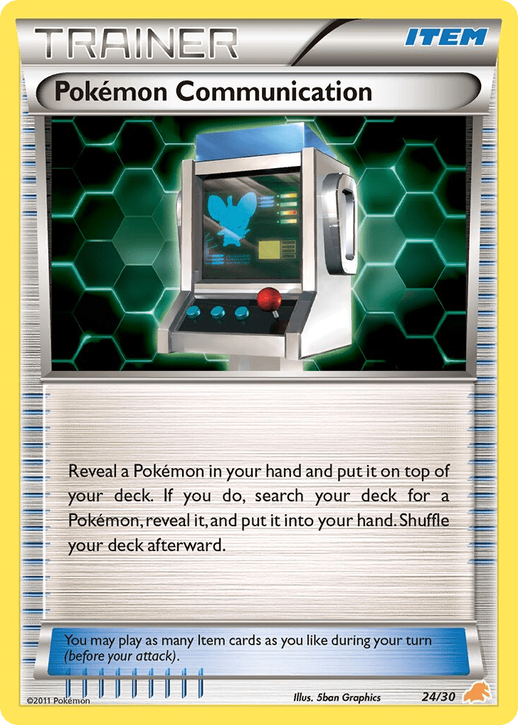 Pokémon Communication tk5b-24 Common from BW Trainer Kit Excadrill Set