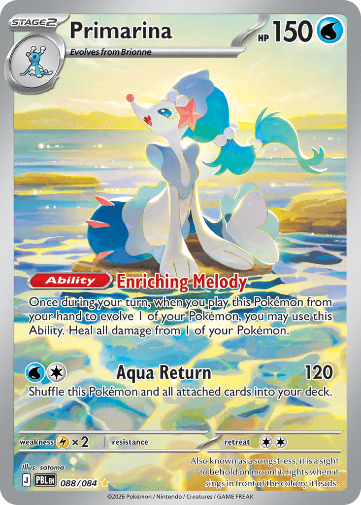 Primarina me5-88 Illustration Rare from Pitch Black Set