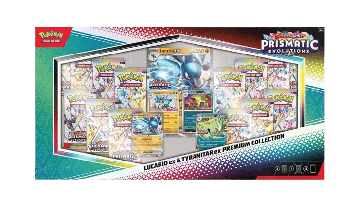 Prismatic Evolutions Lucario ex & Tyranitar ex Premium Collection (Sam’s Club) miscp-s96 from Miscellaneous Set