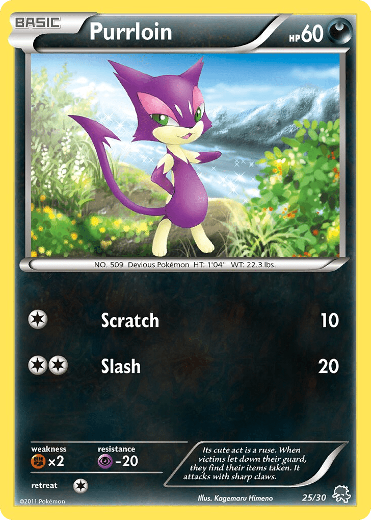 Purrloin tk5a-25 Common from BW Trainer Kit Zoroark Set