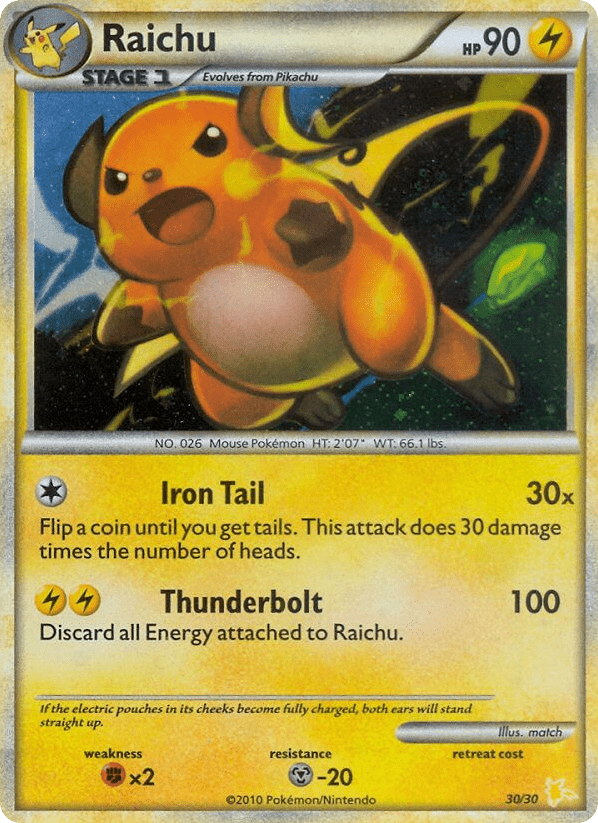 Raichu tk4a-30 Common from HGSS Trainer Kit Raichu Set