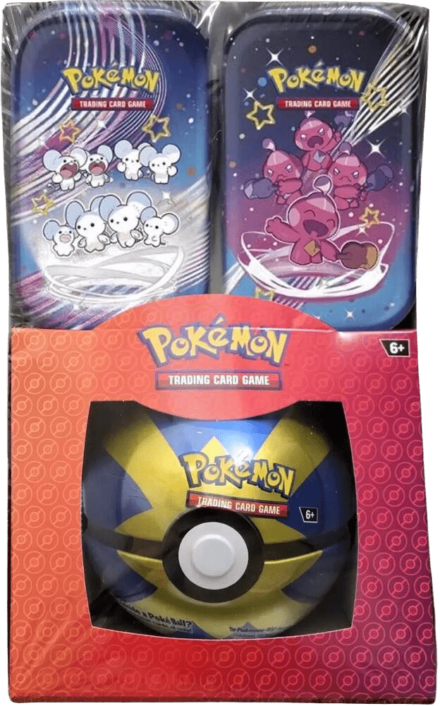 Retail Exclusive Pokémon Paldean Fates Mini Tins + Poké Ball Tin miscp-s173 from Miscellaneous Set