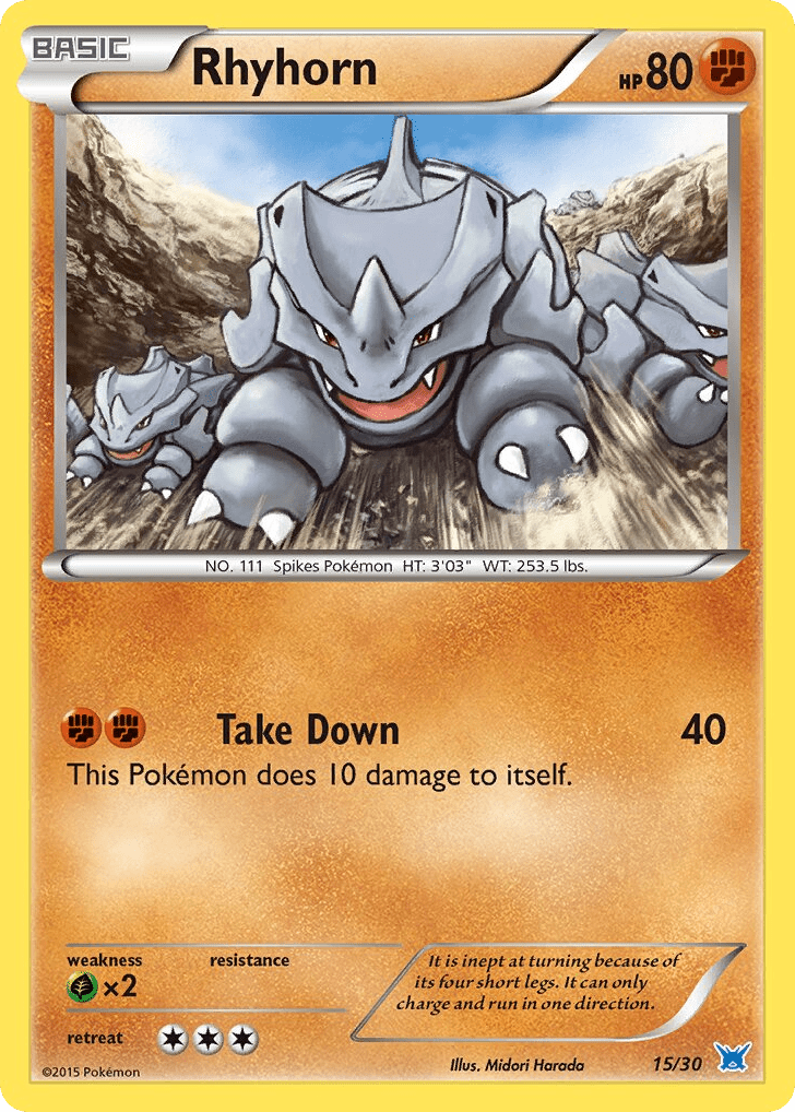 Rhyhorn tk8a-15 Common from XY Trainer Kit Latios Set
