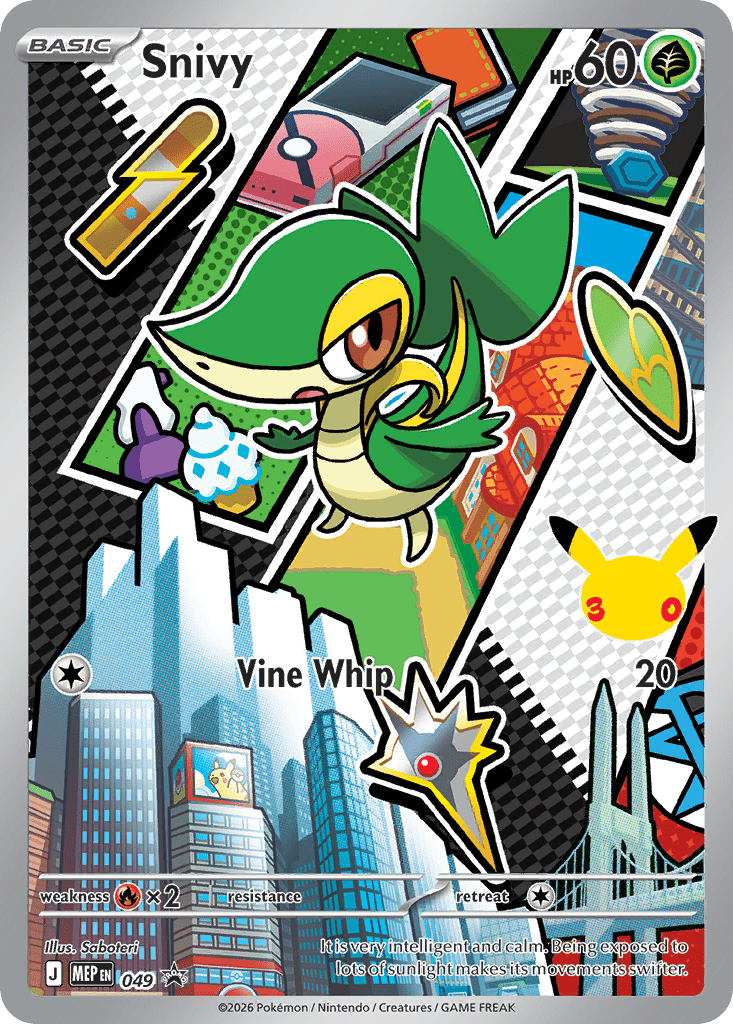 Snivy mep-49 Promo from Mega Evolution Black Star Promos Set