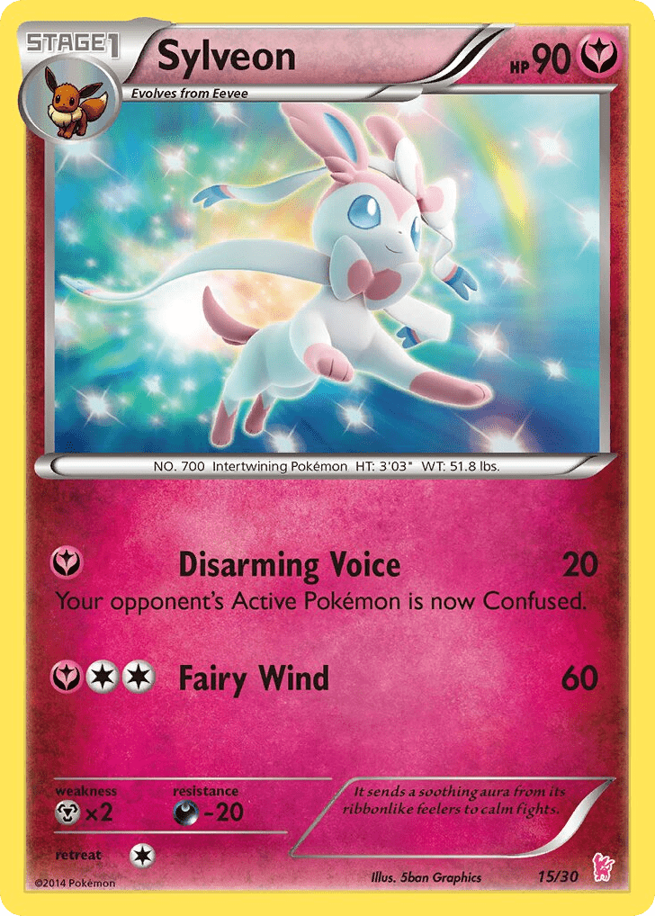 Sylveon tk6a-15 Common from XY Trainer Kit Sylveon Set
