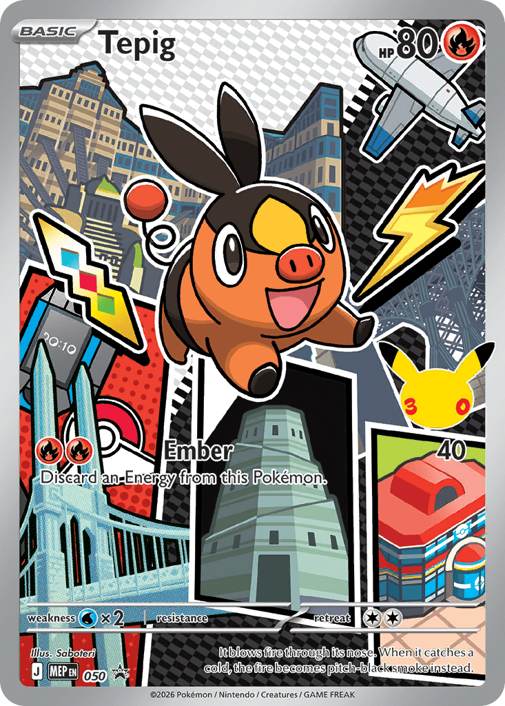 Tepig mep-50 Promo from Mega Evolution Black Star Promos Set