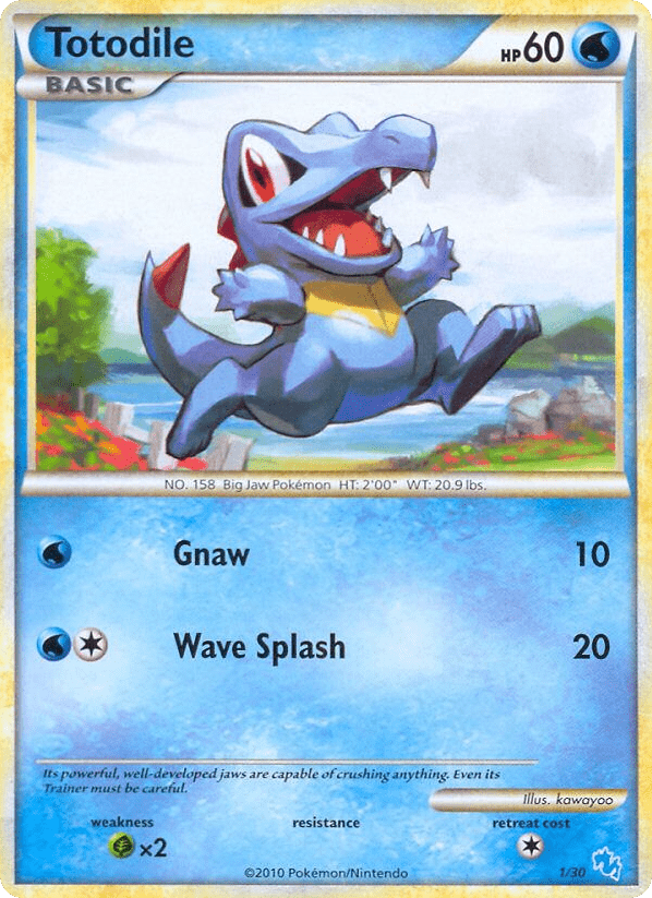 Totodile tk4b-1 Common from HGSS Trainer Kit Gyarados Set