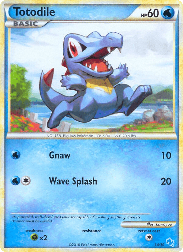 Totodile tk4b-14 Common from HGSS Trainer Kit Gyarados Set
