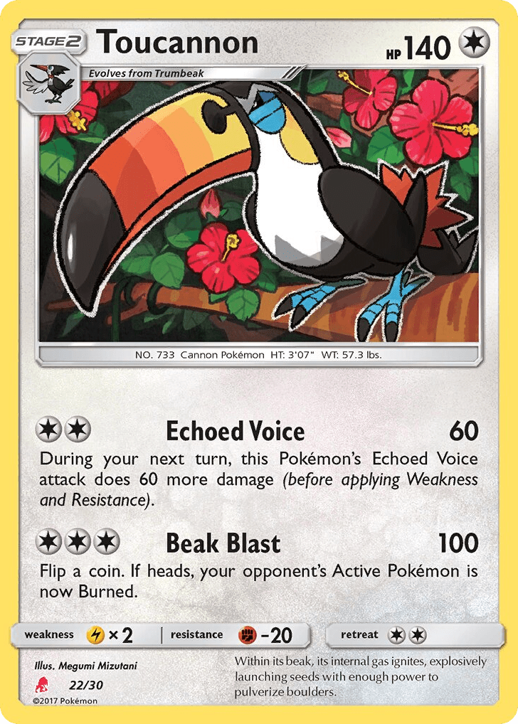 Toucannon tk10a-22 Common from SM Trainer Kit Lycanroc Set