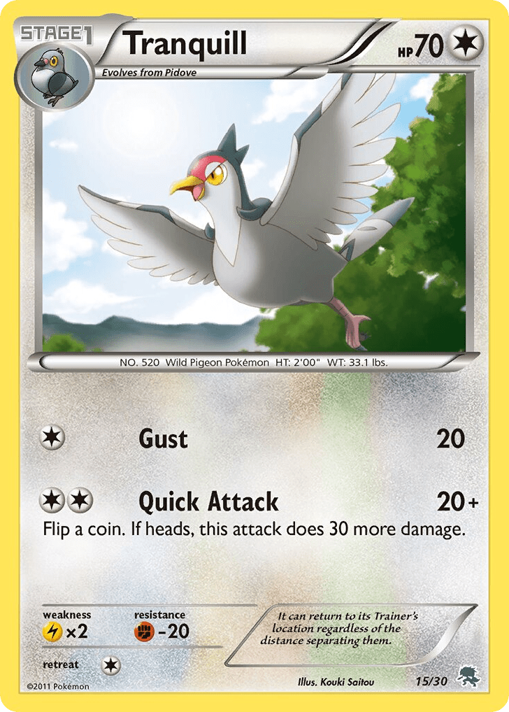 Tranquill tk5a-15 Common from BW Trainer Kit Zoroark Set