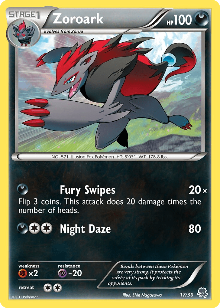 Zoroark tk5a-17 Common from BW Trainer Kit Zoroark Set