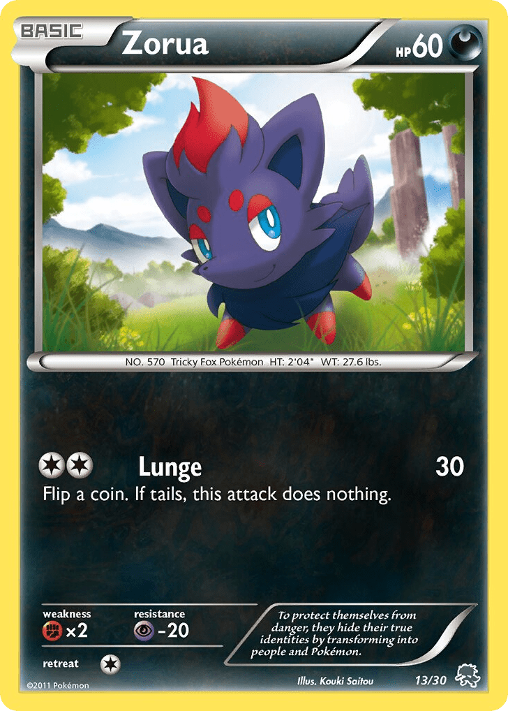 Zorua tk5a-13 Common from BW Trainer Kit Zoroark Set
