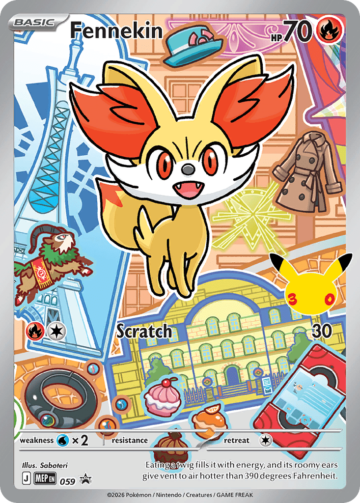 Fennekin mep-59 Promo from Mega Evolution Black Star Promos Set