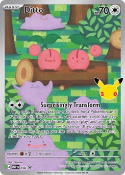 Ditto mep-106 Promo from Mega Evolution Black Star Promos Set