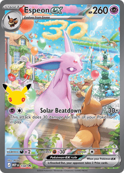 Espeon ex mep-108 Promo from Mega Evolution Black Star Promos Set