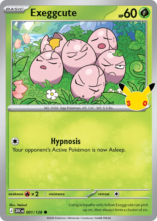 Exeggcute me55-1 Common from 30th Celebration Set