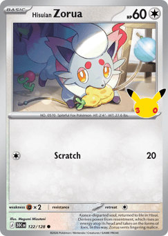 Hisuian Zorua me55-122 Common from 30th Celebration Set