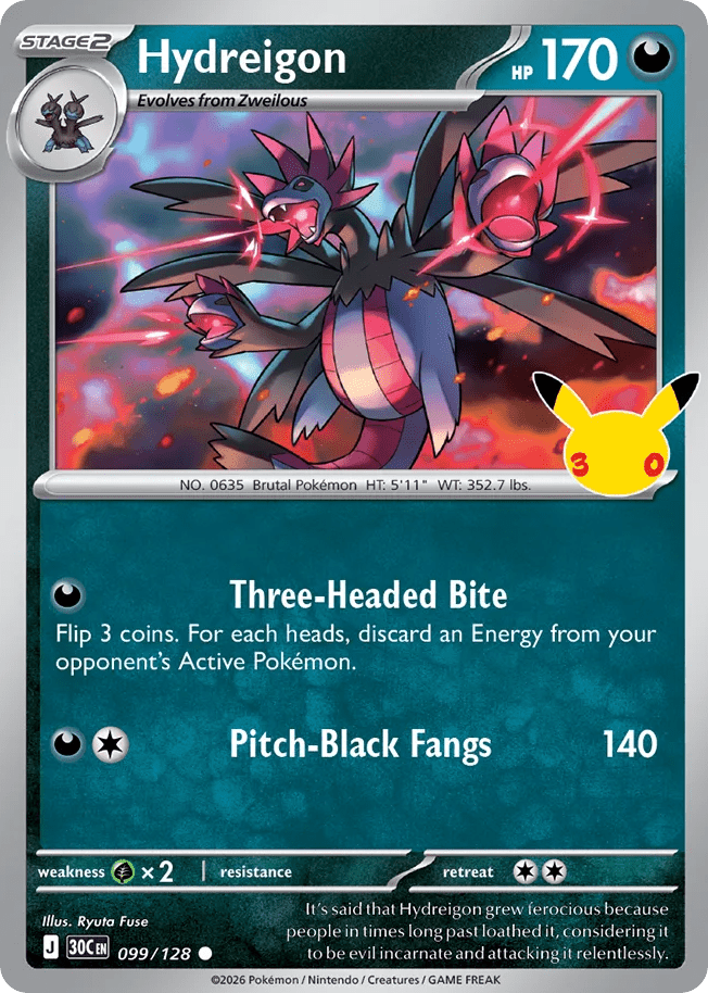 Hydreigon me55-99 Common from 30th Celebration Set