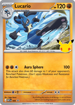 Lucario mep-95 Promo from Mega Evolution Black Star Promos Set