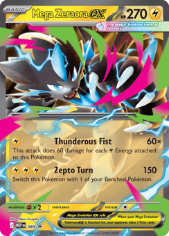 Mega Zeraora ex mep-89 Promo from Mega Evolution Black Star Promos Set