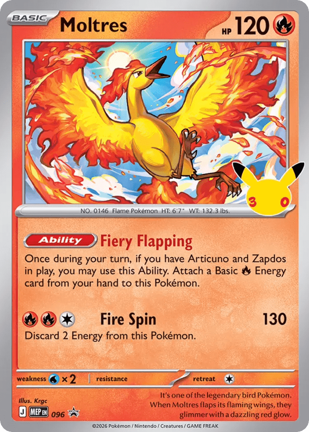 Moltres mep-96 Promo from Mega Evolution Black Star Promos Set