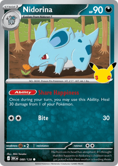 Nidorina me55-88 Common from 30th Celebration Set