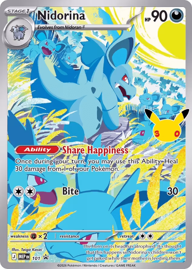 Nidorina mep-101 Promo from Mega Evolution Black Star Promos Set
