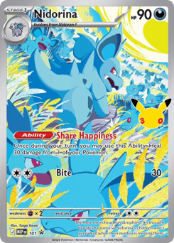 Nidorina mep-101 Promo from Mega Evolution Black Star Promos Set