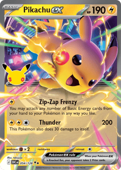 Pikachu ex me55-54 Double Rare from 30th Celebration Set