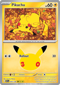 Pikachu me55-35 Pikachu Rare from 30th Celebration Set