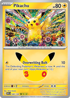 Pikachu me55-40 Pikachu Rare from 30th Celebration Set