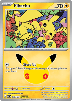 Pikachu me55-48 Pikachu Rare from 30th Celebration Set